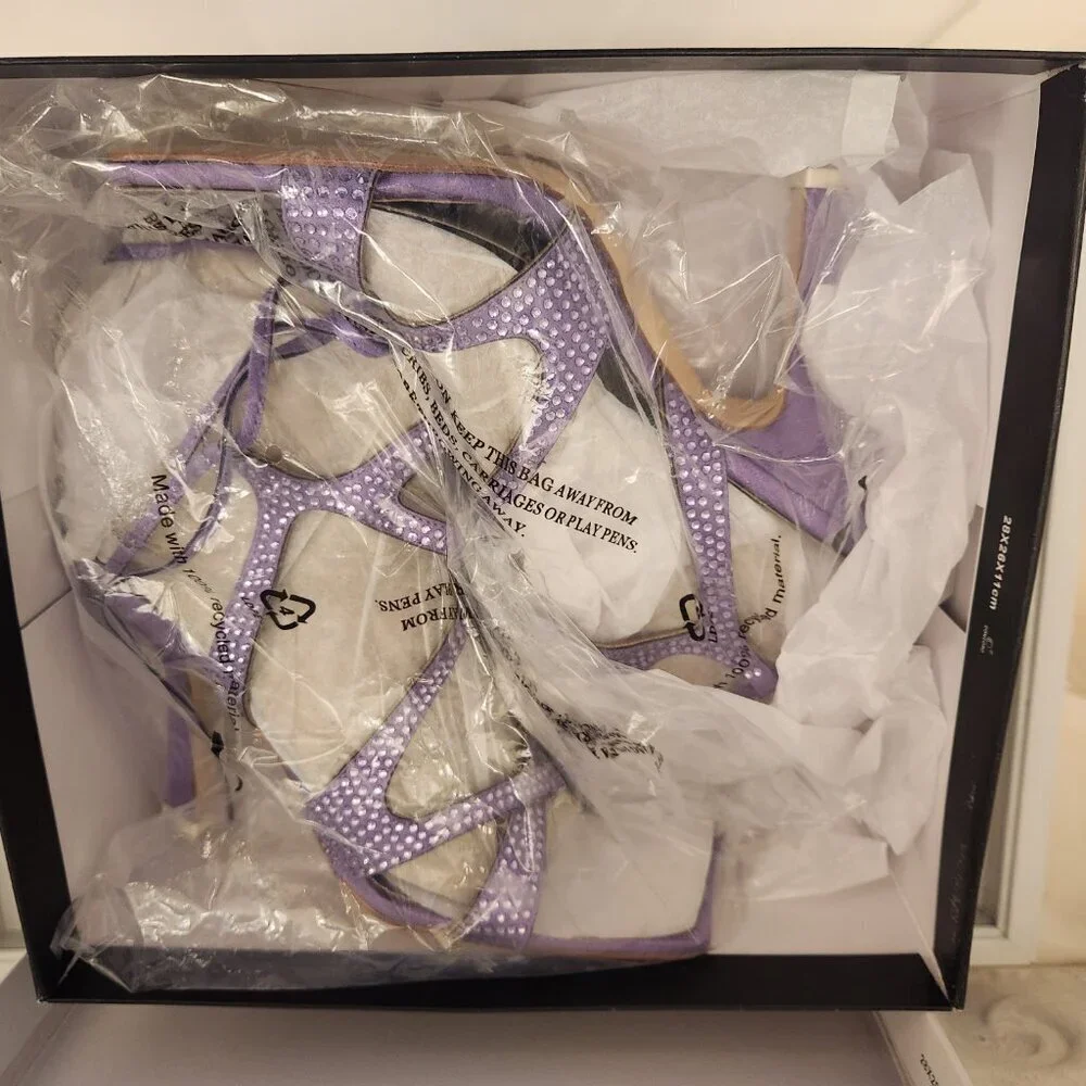 Nine West Alanah 2 Faux Suede Pumps in Light Purple Size 9.5, NIB, Strappy Style